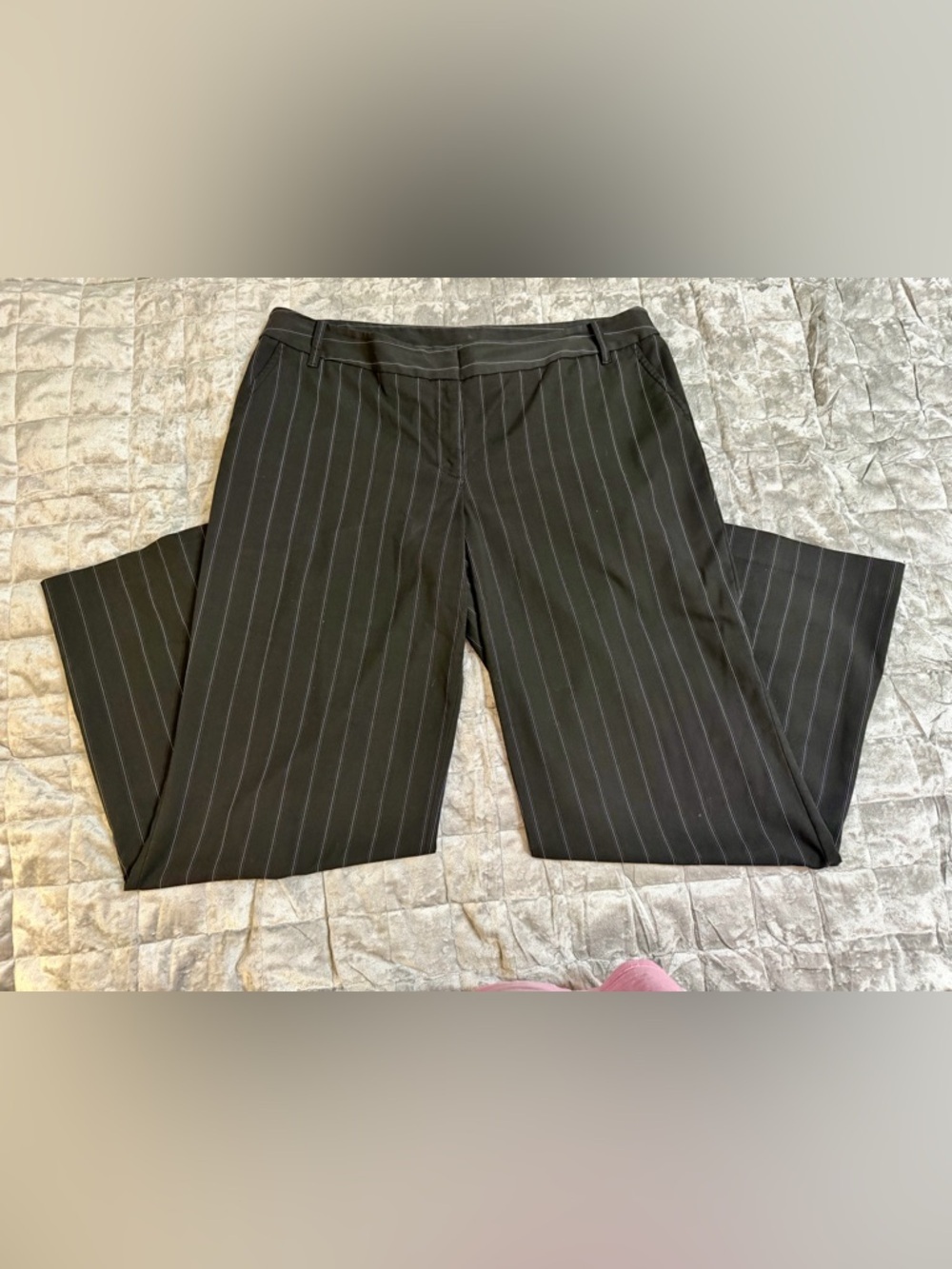 🖤 Ann Taylor LOFT Black Pinstripe Dress Pants